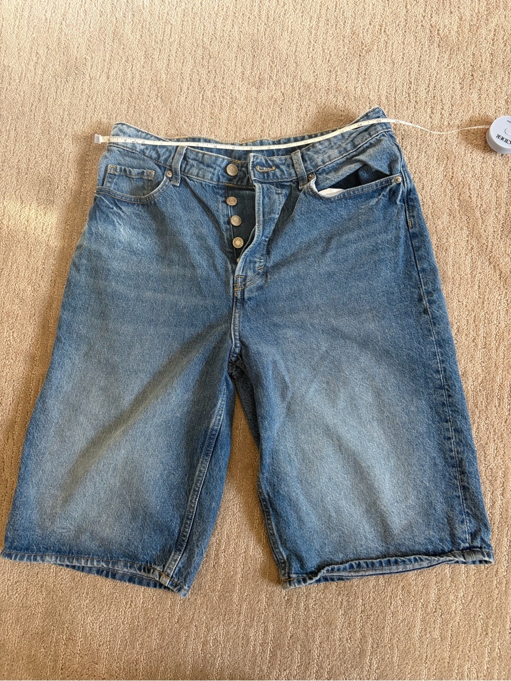 Women's Denim Button-Fly Shorts - Blue